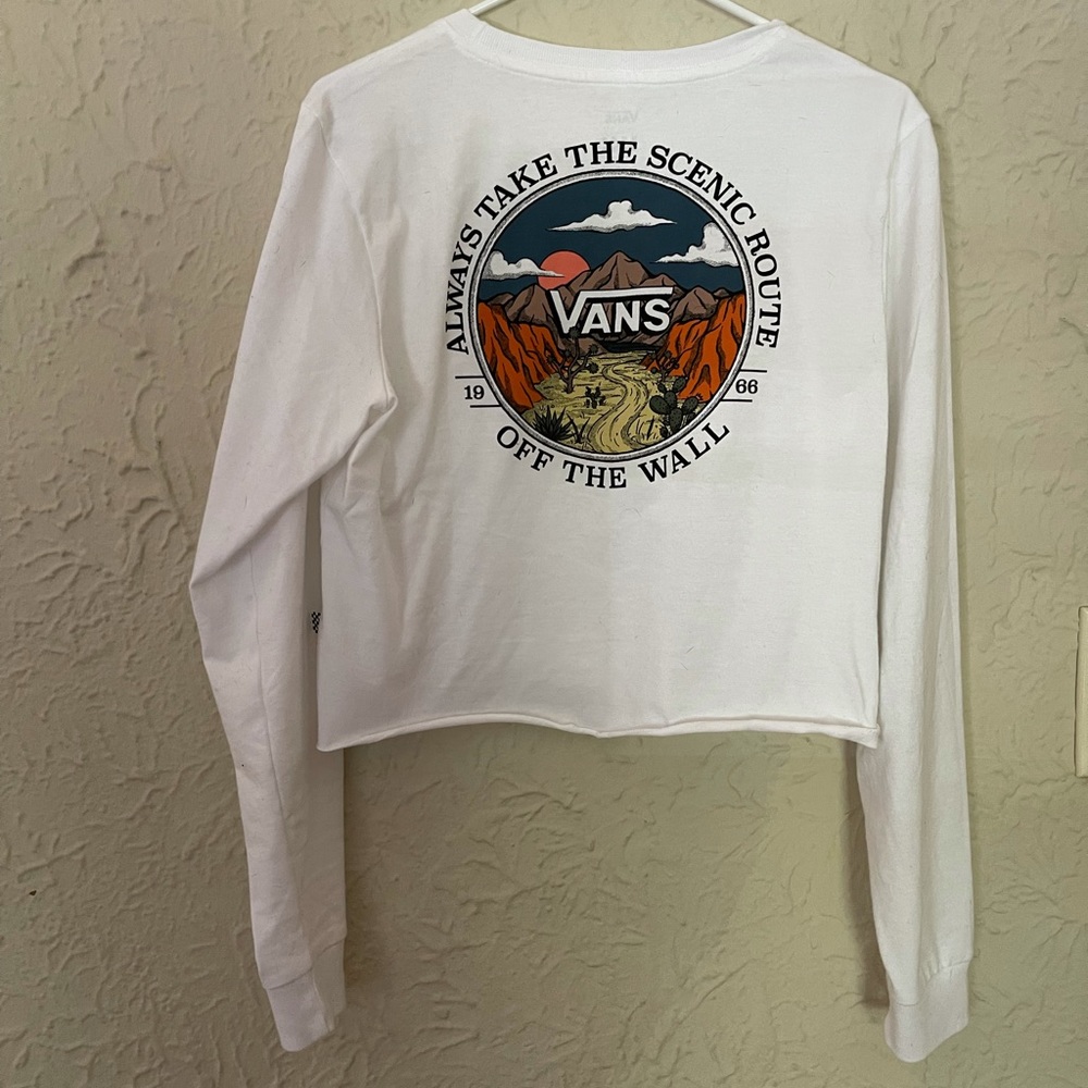 BRAND NEW! Still in package Vans Oasis White Long Sleeve Crop Top